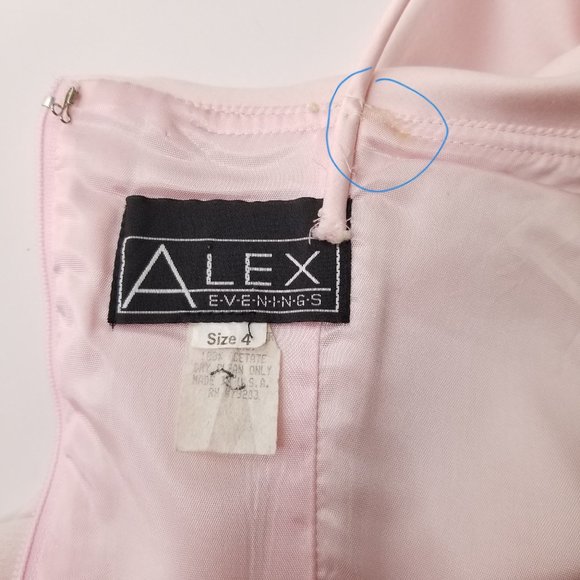 1990s Alex Evenings formal mini dress & shawl - Picture 13 of 13